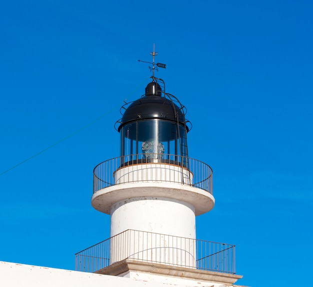 The lighthouse on blue sky