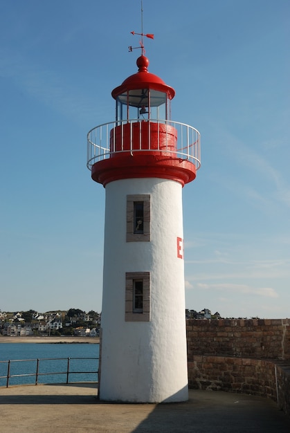 Lighthouse on a blue sky