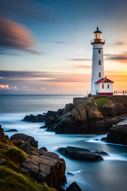 A lighthouse on the coast of new jersey