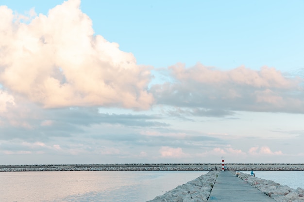 Lighthouse on the horizon