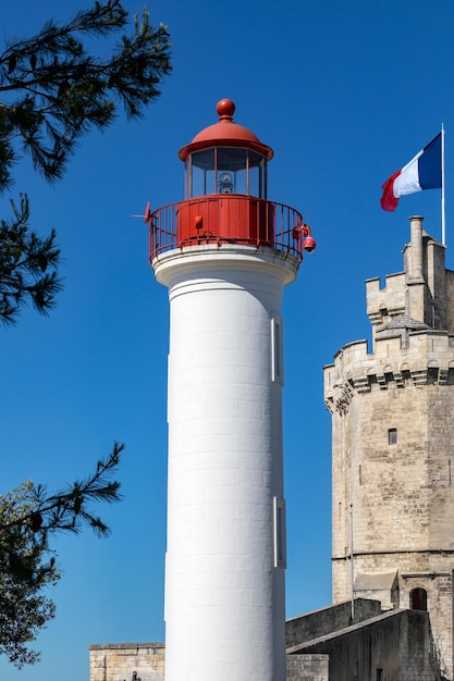 Lighthouse in the port of La Rochelle France