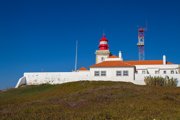 Lighthouse in the western point of Europe in Portugal Cabo da Roca