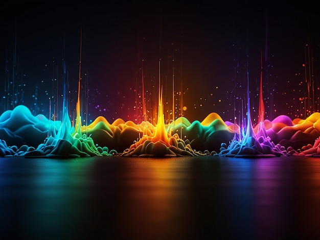 Photo lighting 3d background colorful 8k resolution