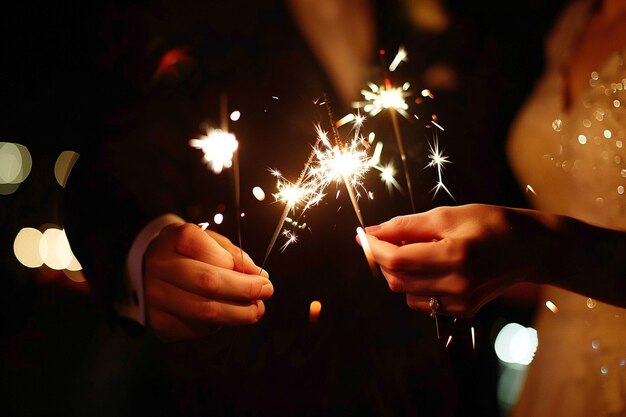 Lighting sparklers during festive celebrations ar generative ai