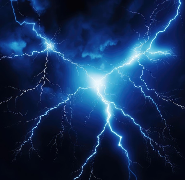 Lightning on a dark background