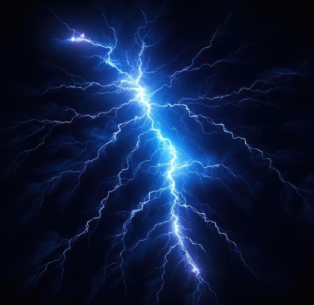 Lightning on a dark background