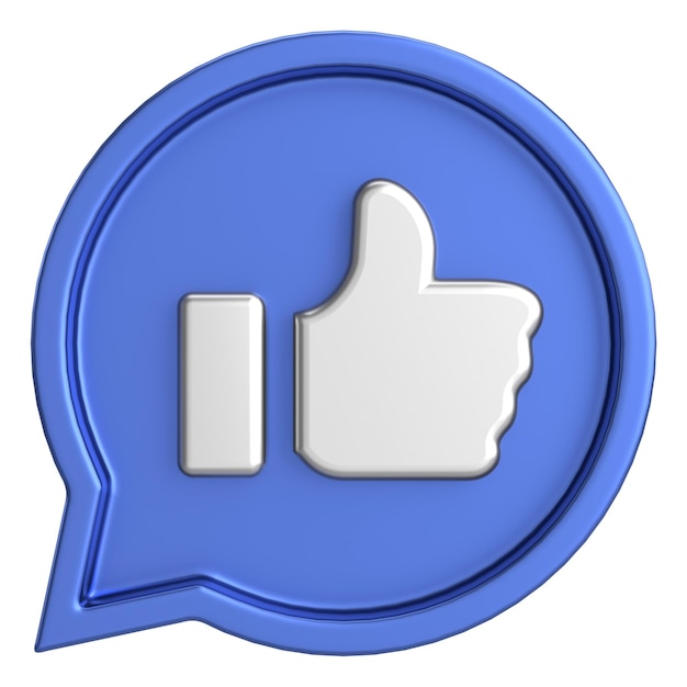 Like button Like icon 3D illustration