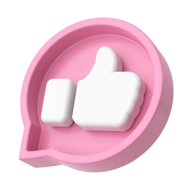 Like icon 3D icon 3D illustration