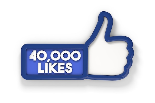 likes thumbs up social media banner d rendering