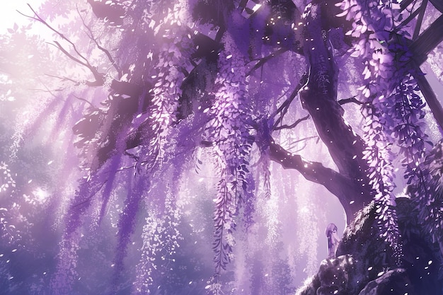 Lilac Color Anime Background