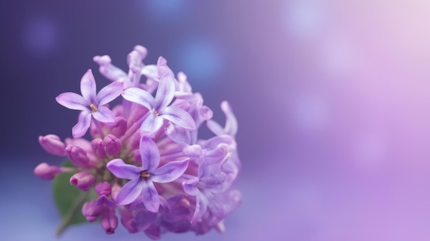 Lilac flower bokeh background Illustration AI Generative