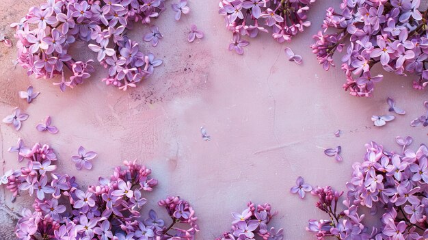 Photo lilac flowers background