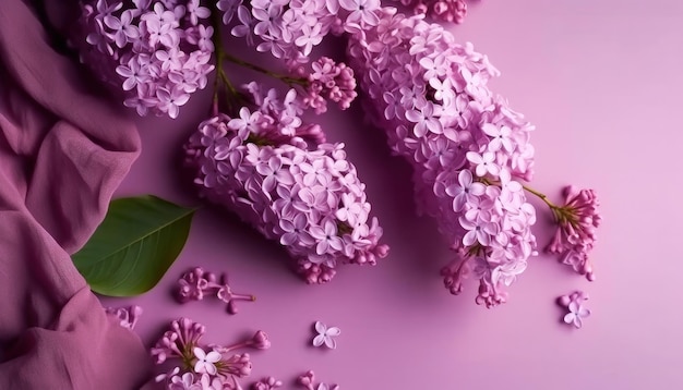 Lilac flowers gift card for any occasion Generative AI