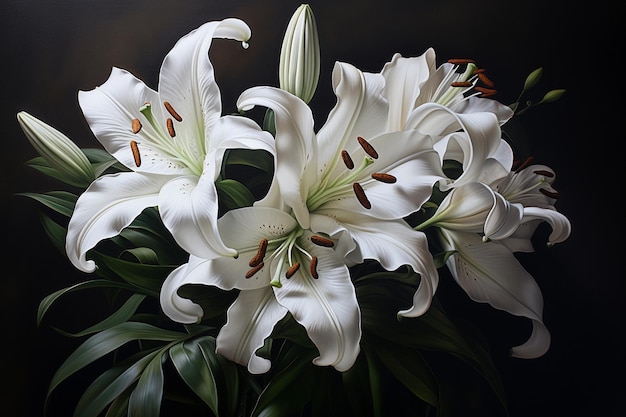 Lilies are white flowers