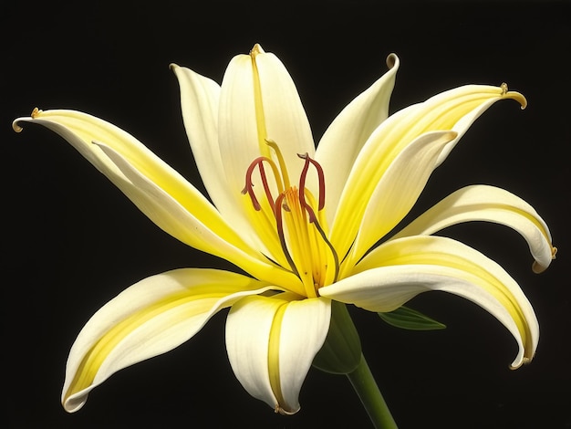 Lily on black background Generative AI