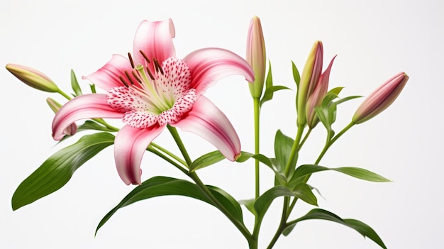 Lily isolated on White Background