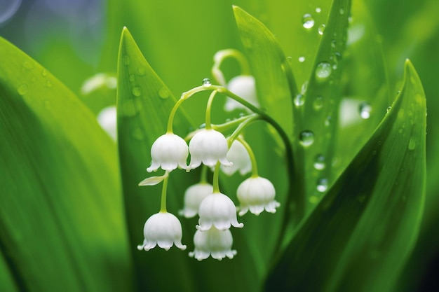 Lily of the valley flower on a white background