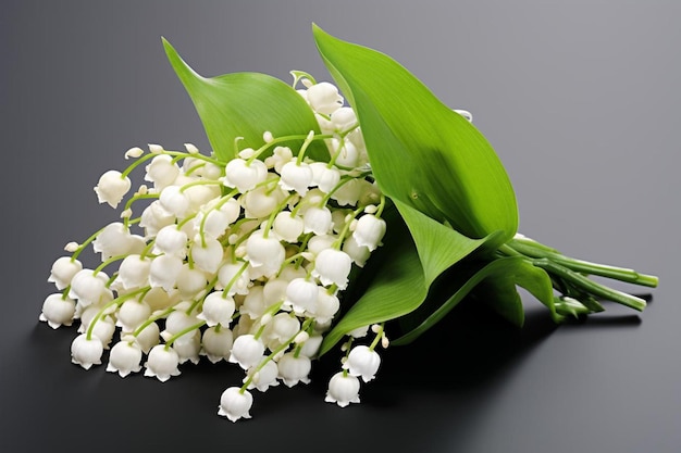 Lily of the valley flowers on pure colour background lily of the valley flowers background image