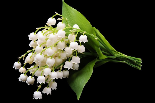 Lily of the valley isolated on white background convallaria flowers