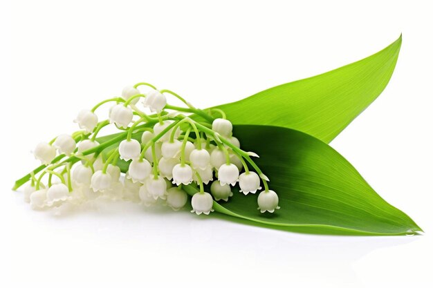 Lily of the valley isolated on white background convallaria flowers