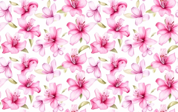 Lily Watercolor Seamless Pattern Background