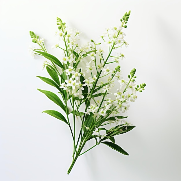 Lilyofthevalley flowers on white background