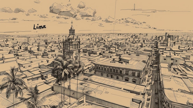 Lima Peru sketch