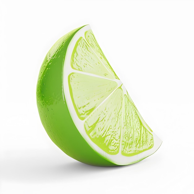 Lime 3D icon isolated white background