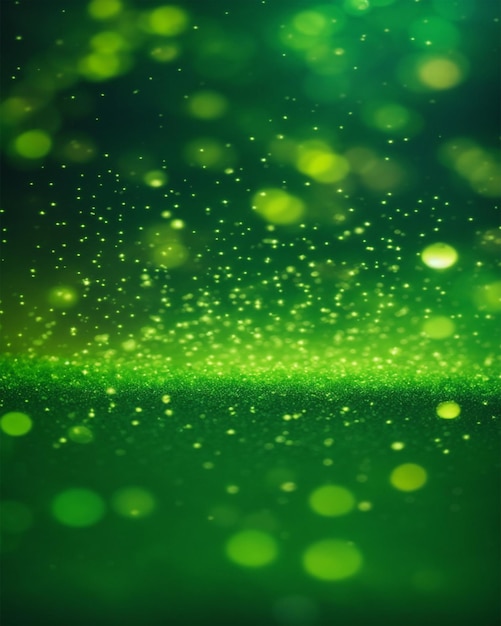 Lime Green glow bokeh background