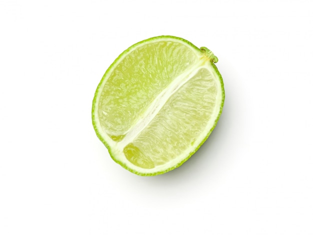 Lime half isolated on white