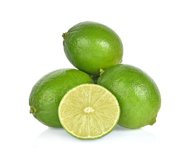 Lime  isolated on white 