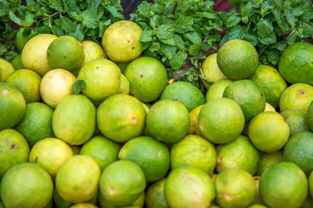 Lime and mint on the market