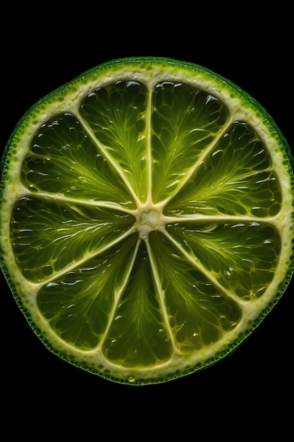 A lime that has been cut in half