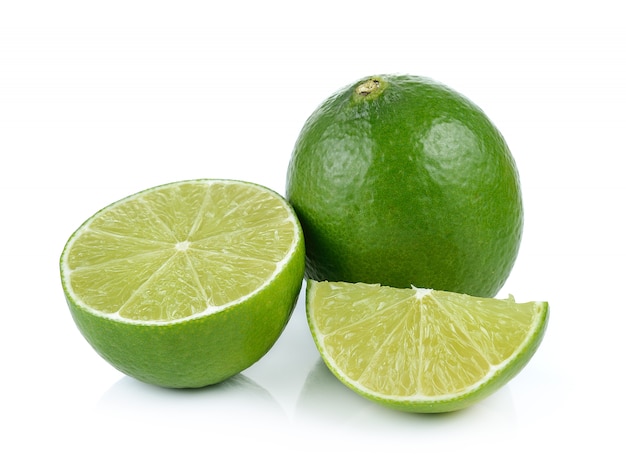 Lime on white wall