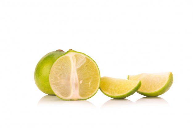 Limes  isolated on white background