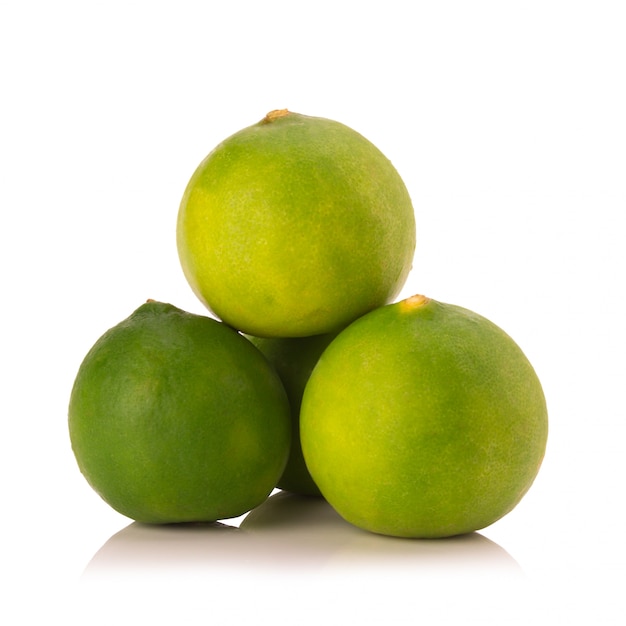 Limes  isolated on white background