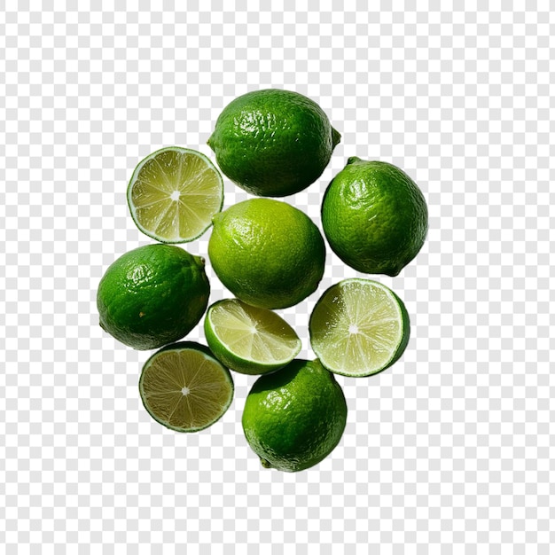 limes on a transparent background