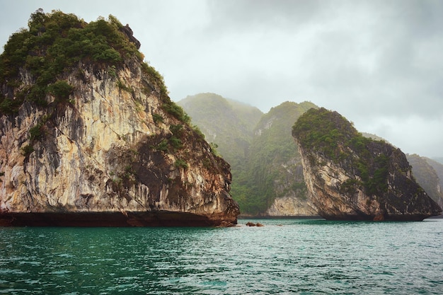 Limestone rocks at Ha Long Bay, Vietnam