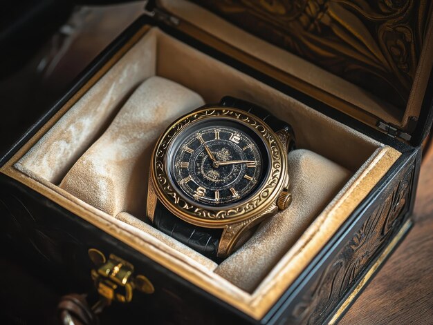 Limited edition watch with unique design stored in a custom box