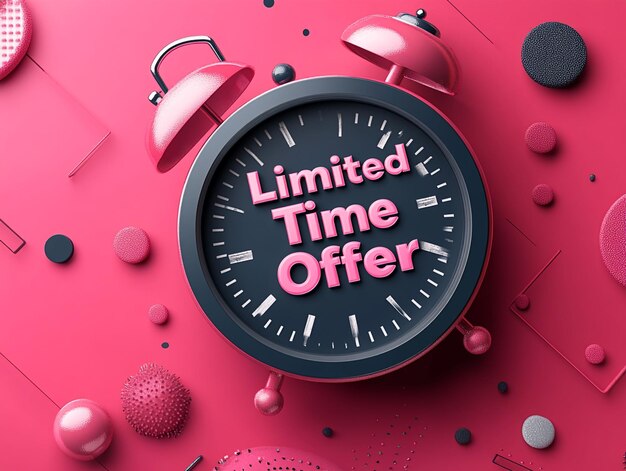 Photo limited time offer a clock countdown