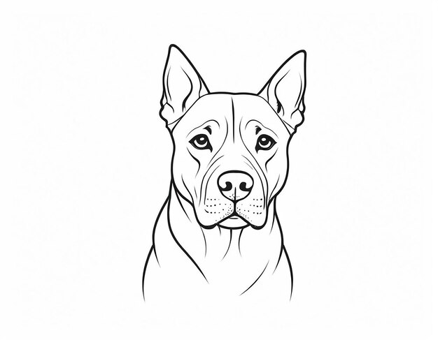 line art of dog