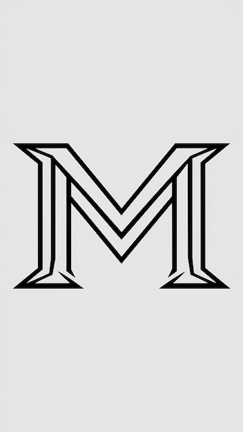 Line art M letter company logo icon vector design