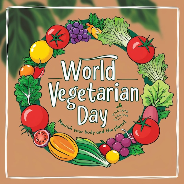 Photo line art of world vegetarian day good for world vegetarian day celebrate line art