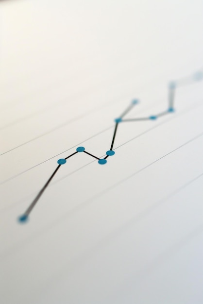 A line graph on a soft white background indicating steady growth