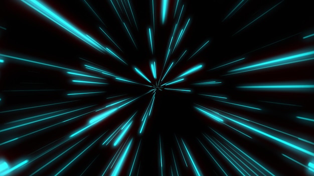 Line shape Neon Blue and Red Light dark Streaks SimpleCyber Futuristic Speed zoom Motion graphicBackdrop beam blur FlareAbstract Light fast night BackgroundModern Glow color magic illustration