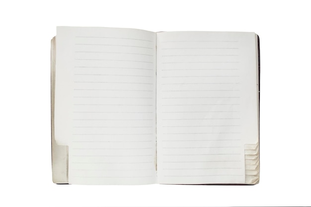 Lined notepad isolated