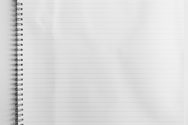 Photo lined paper on transparent background