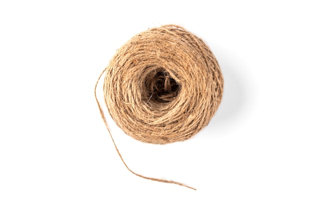 Linen twine isolated