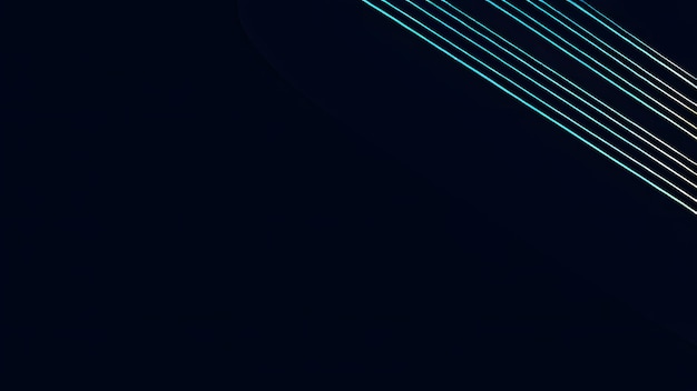 Lines effect on black background corner banner