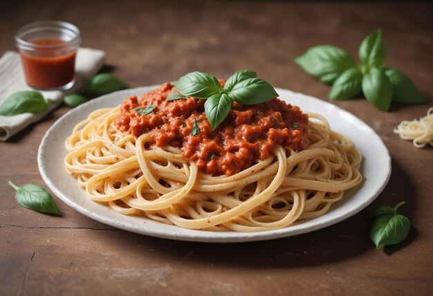 Linguine with Spicy Marinara Sauce